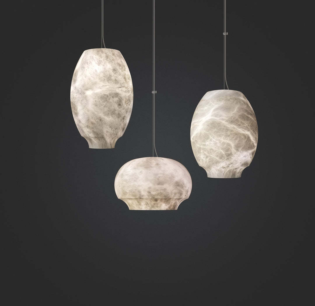 Jade Pendant Lamp Gorgeous Contemporary Alabaster Study Room Dining Room