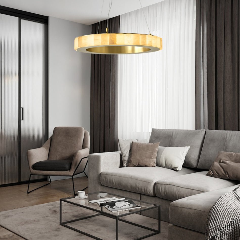 Jade Chandelier Minimalism Contemporary Alabaster Living Room Dining Room