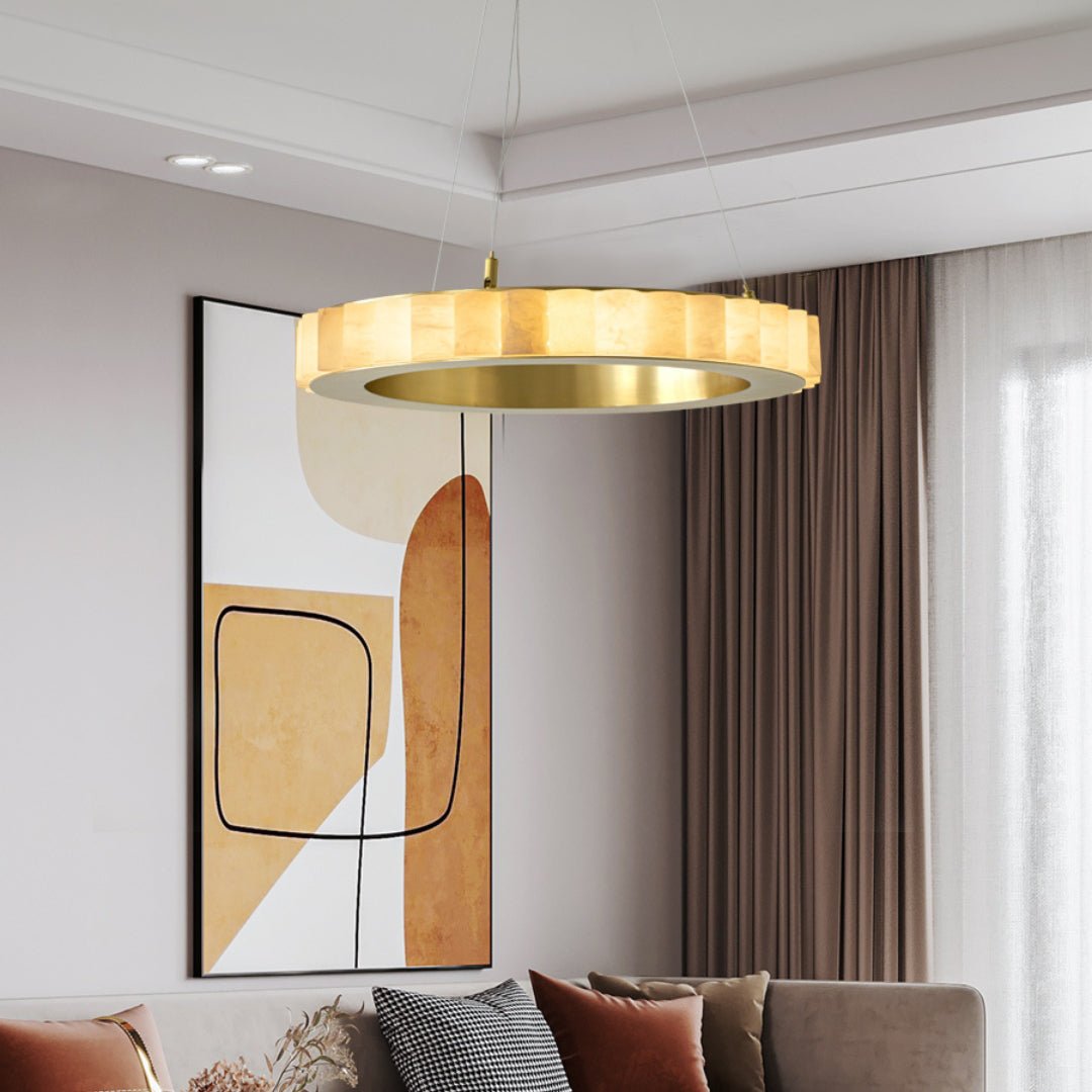 Jade Chandelier Minimalism Contemporary Alabaster Living Room Dining Room