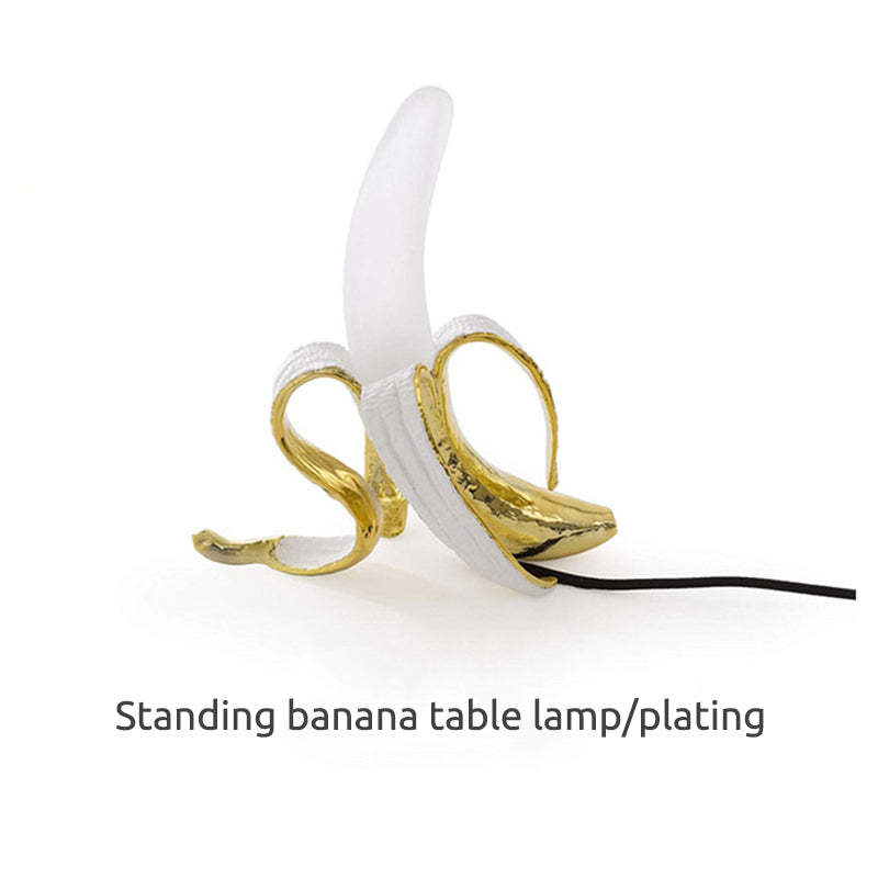 Celesta Banana Table Lamp - Creative gold and white design
