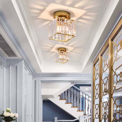 Herbert Modern Flush Mount Ceiling Light Black Gold Glass Bedroom