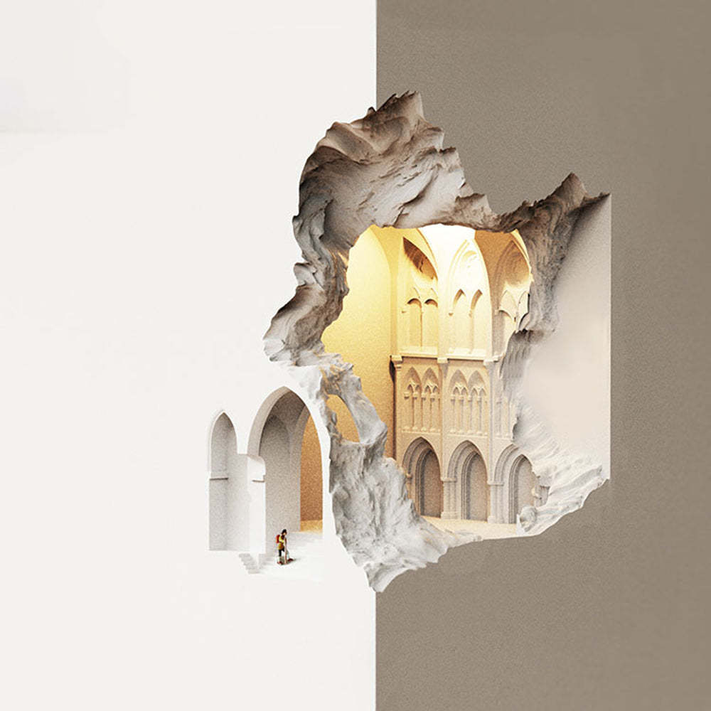 Art Deco Flush LED Plaster Wall Lamp White Bedroom | Las Sola
