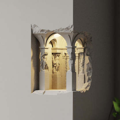 Félicie Art Deco Flush LED Plaster Wall Lamp, White