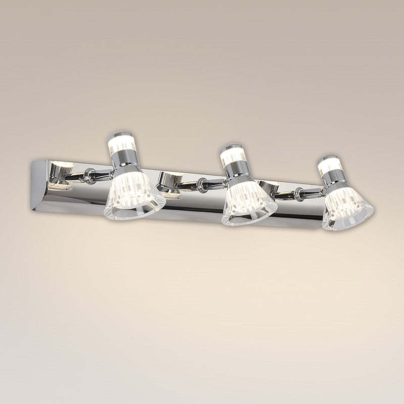 Kristy Conic Modern Multi Metal Mirror Front Vanity Wall Lamp