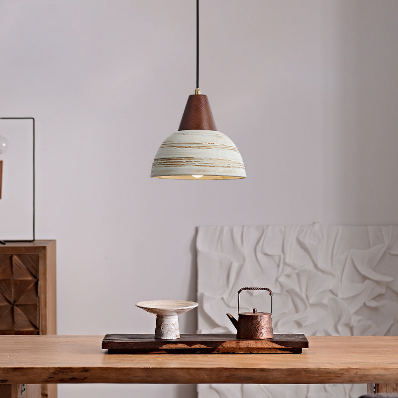 Ozawa Nordic LED Pendant Light Metal Ceramic Wood Bedroom