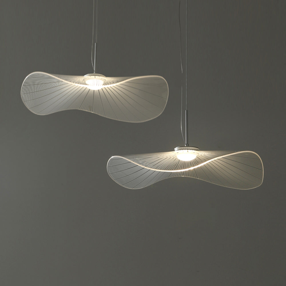 Carins Designer Lotus Leaf Shaped Metal Pendant Light,White