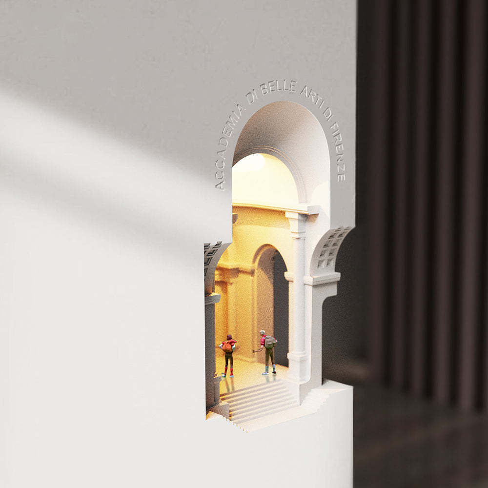 Félicie Art Deco Flush LED Plaster Wall Lamp, White