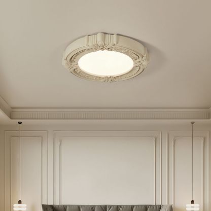 Quinn Retro French Flush Mount Ceiling Light Resin Acrylic Bedroom