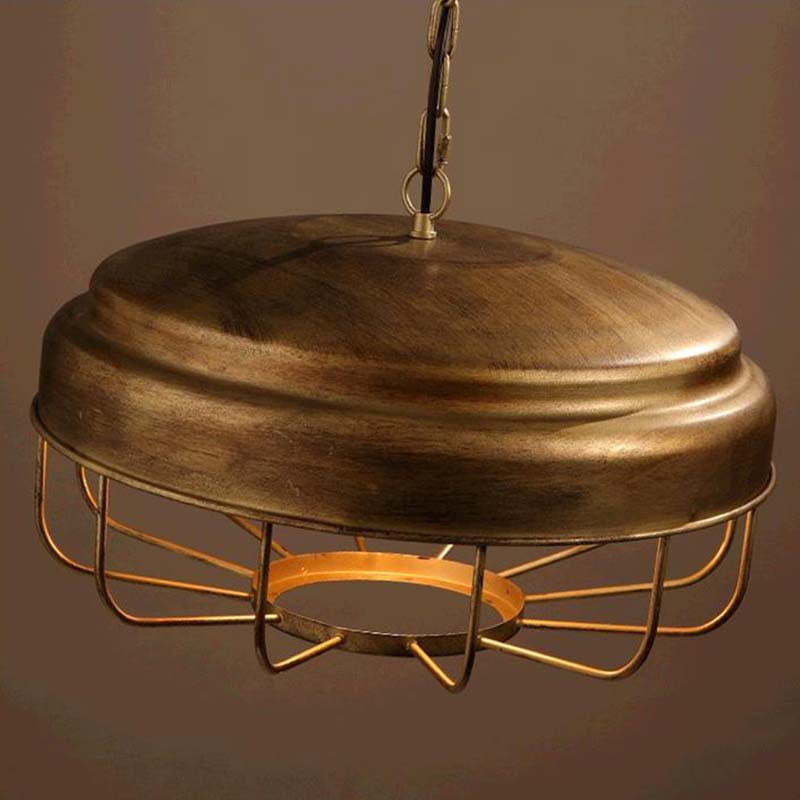 Metal cage Alessio Industrial LED Pendant Light.