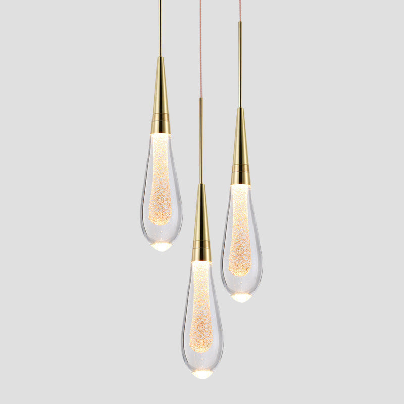 Kristy Modern Designer Teardrop Crystal Pendant Light