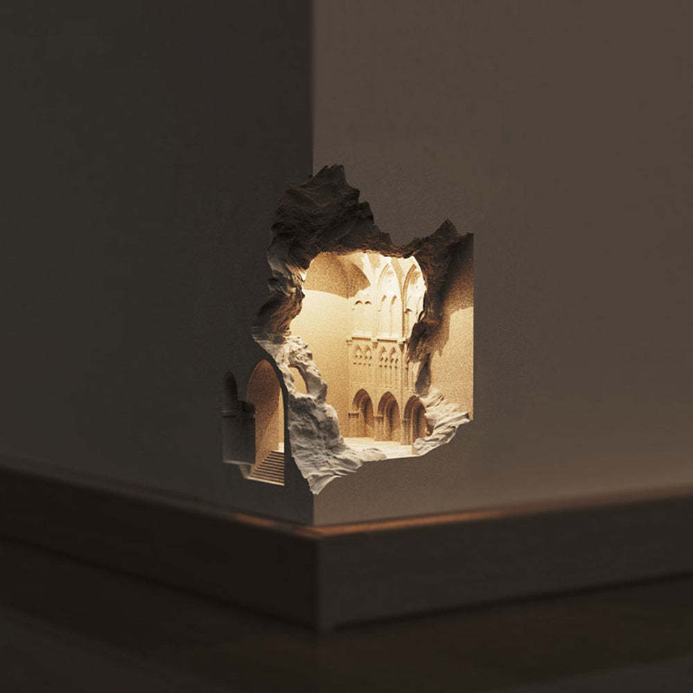 Félicie Art Deco Flush LED Plaster Wall Lamp, White