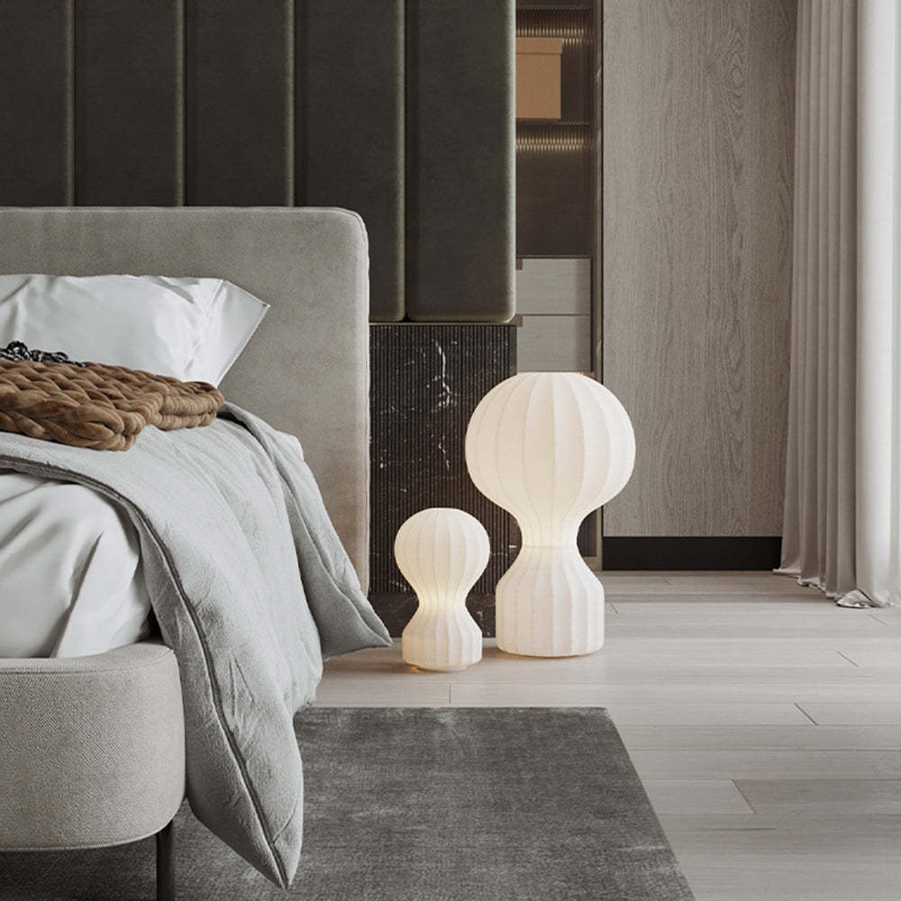 Renée Table Lamp, Synthetic Silk, 7"/11"/15"