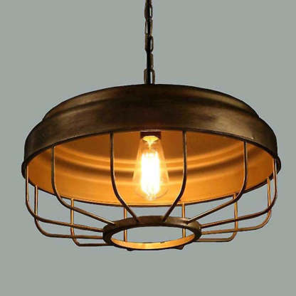 Metal Cage Industrial Pendant Light - Alessio LED Lighting
