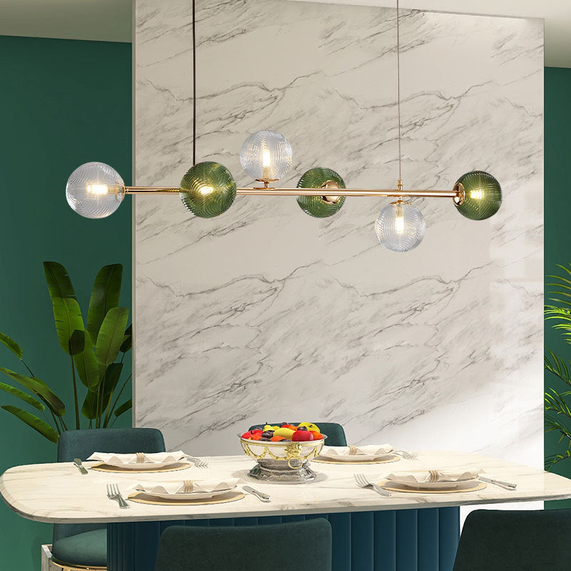 Valentina Modern LED Pendant Light Metal/Glass Living/Dining Room