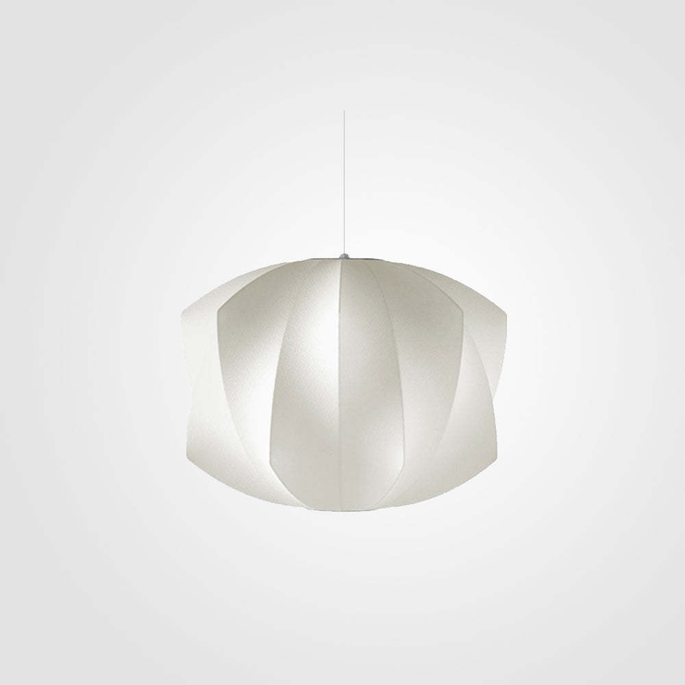 Renée Vintage Artificial White Silk Shade Single Pendant Light
