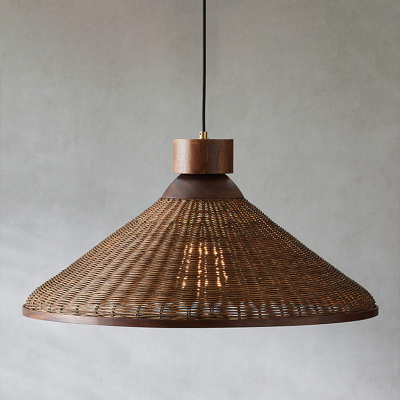 Alessio Retro Design LED Pendant Light Rattan Living Room/Restaurant/Hotel