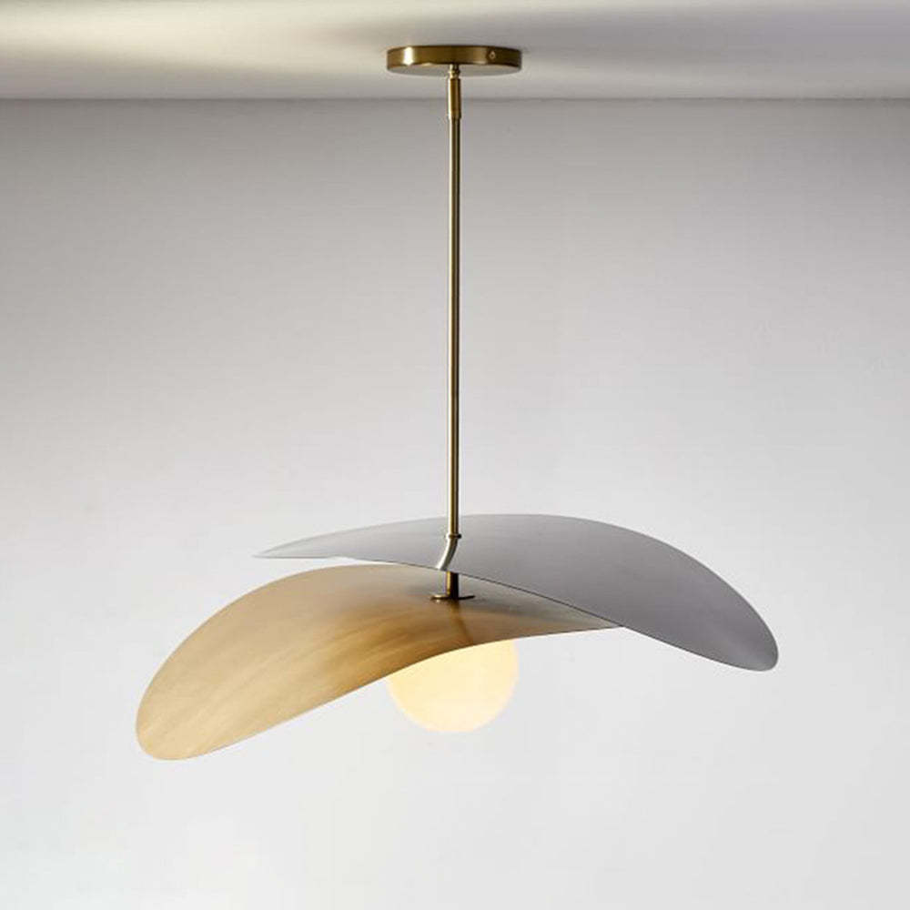 Carins Decorative Geometric Metal Pendant Light, Black/Gold