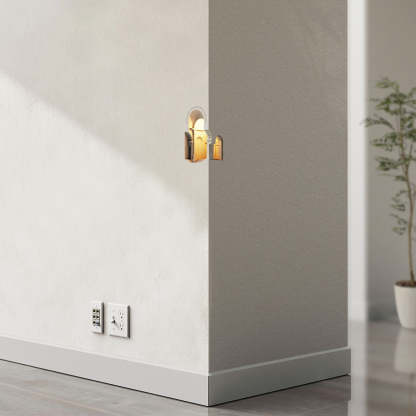 Félicie Art Deco Flush LED Plaster Wall Lamp, White