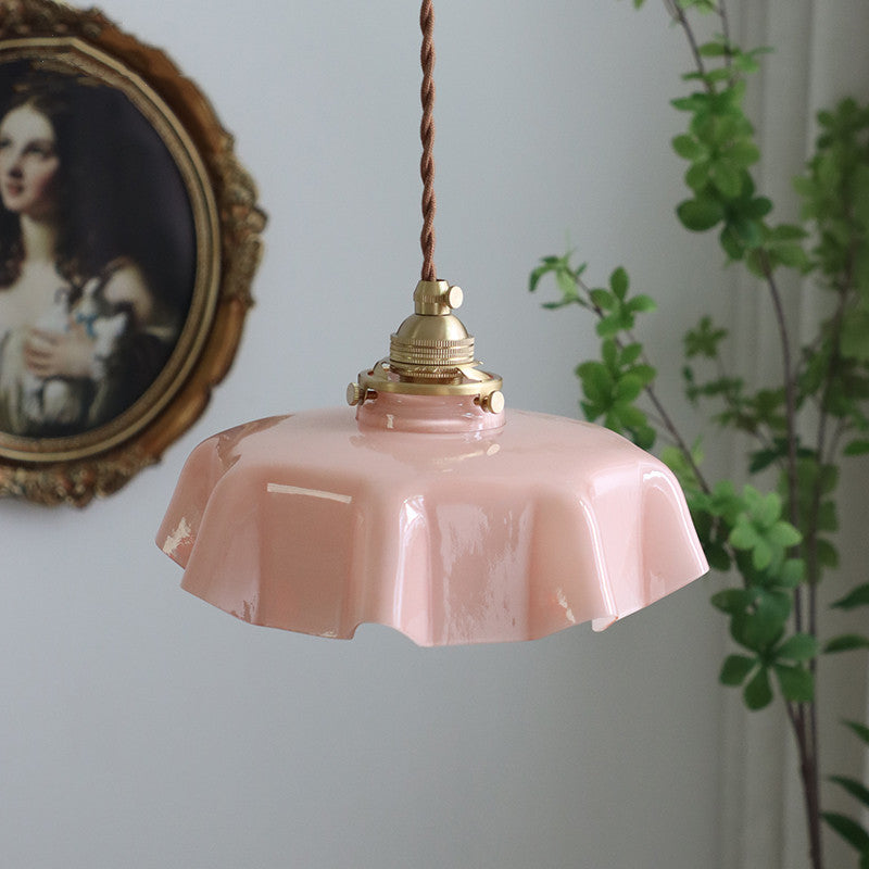 Hailie Vintage LED Pendant Light Glass Metal Bedroom