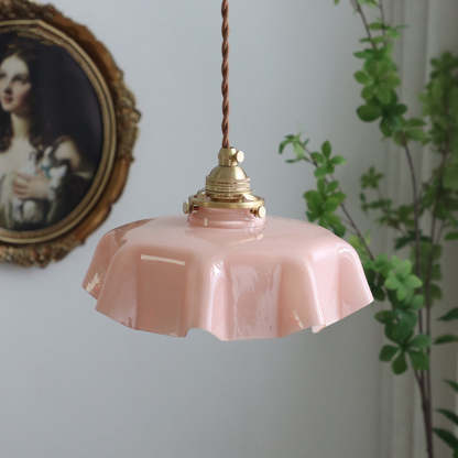 Hailie Vintage LED Pendant Light Glass Metal Bedroom