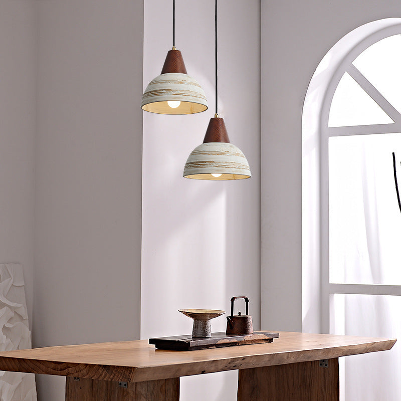 Ozawa Nordic LED Pendant Light Metal Ceramic Wood Bedroom