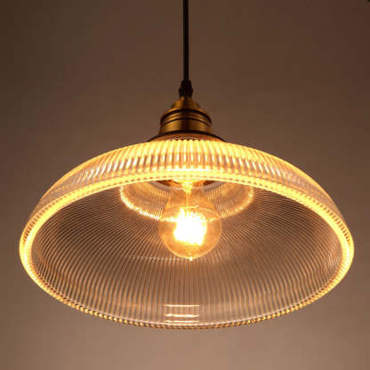 Sanna Industrial LED Pendant Light Clear/Amber Bedroom/Restaurant