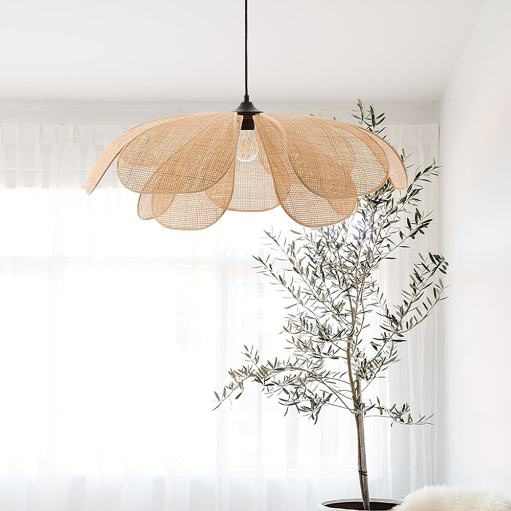 Ritta Handmade Pendant Light, Rattan/Willow Weave
