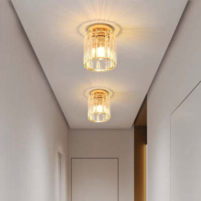 Herbert Modern Flush Mount Ceiling Light Black Gold Glass Bedroom