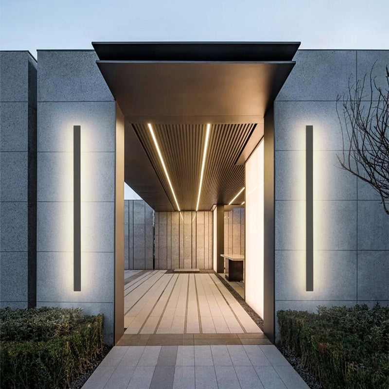 Edge Sleek Minimalist Rimless Linear Metal Outdoor Wall Light