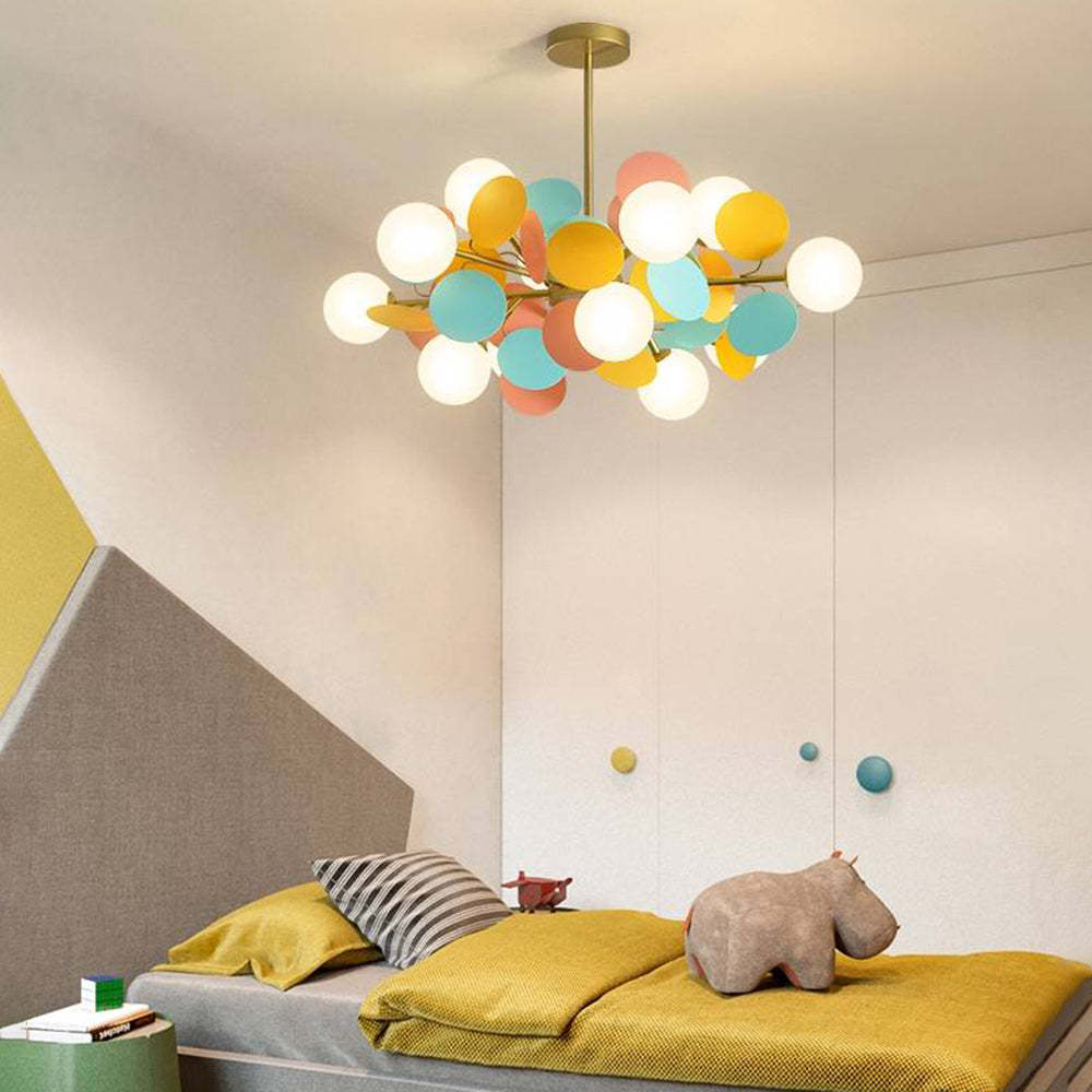 Jevon Multicolored Flower Branch Chandelier, Living Room