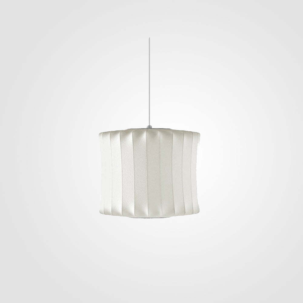 Renée Vintage Artificial White Silk Shade Single Pendant Light