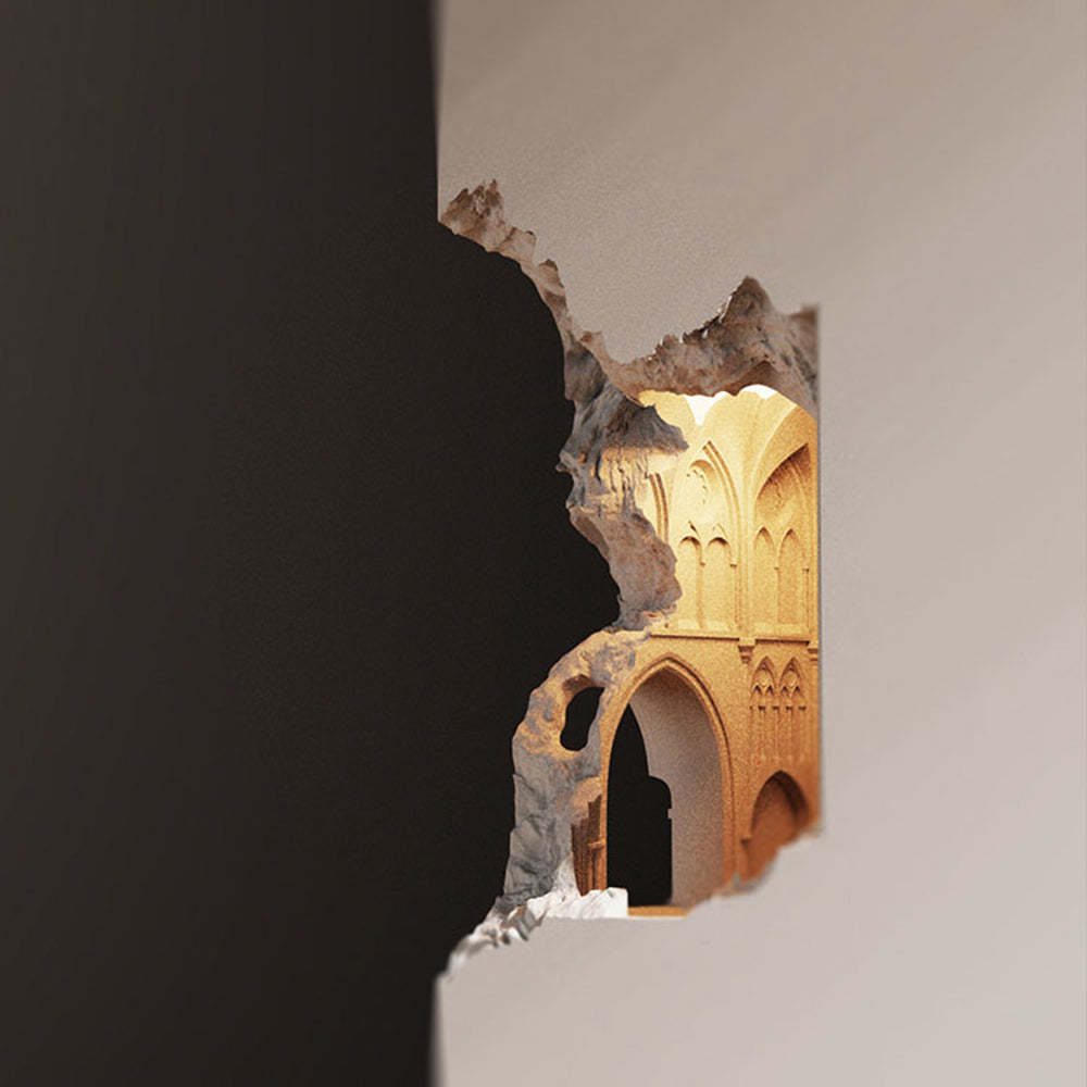 Félicie Art Deco Flush LED Plaster Wall Lamp, White