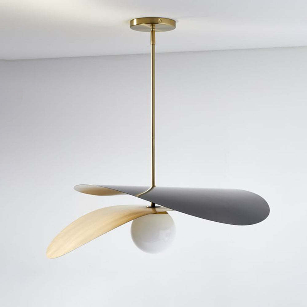 Carins Decorative Geometric Metal Pendant Light, Black/Gold