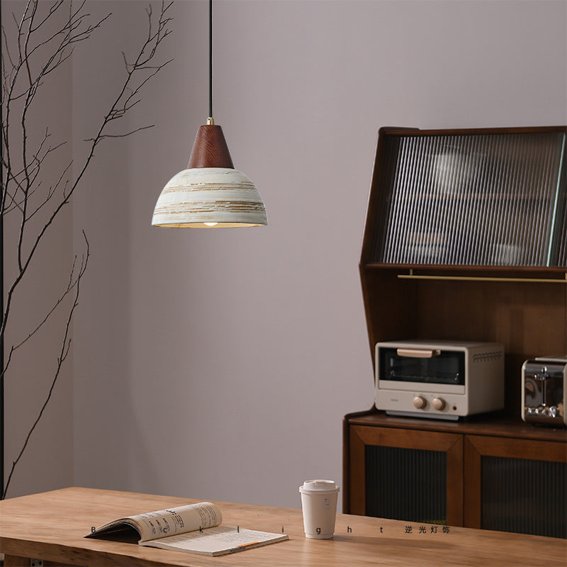 Ozawa Nordic LED Pendant Light Metal Ceramic Wood Bedroom