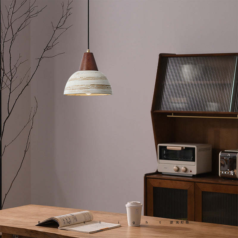 Ozawa Nordic LED Pendant Light Metal Ceramic Wood Bedroom