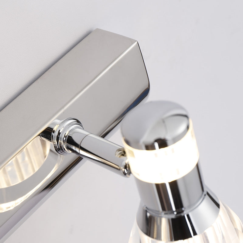 Kristy Conic Modern Multi Metal Mirror Front Vanity Wall Lamp