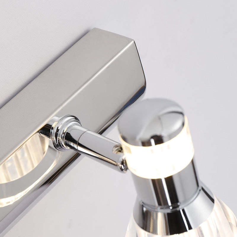 Kristy Conic Modern Multi Metal Mirror Front Vanity Wall Lamp