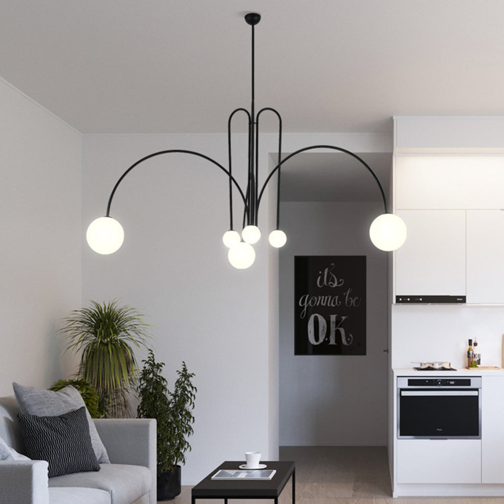 Avi Double Layer White Glass Pendant Light