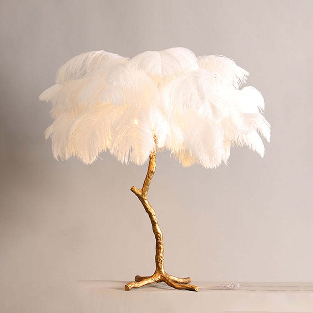Designer Nordic Ostrich Feather LED Floor Lamp/Table Lamp | Las Sola