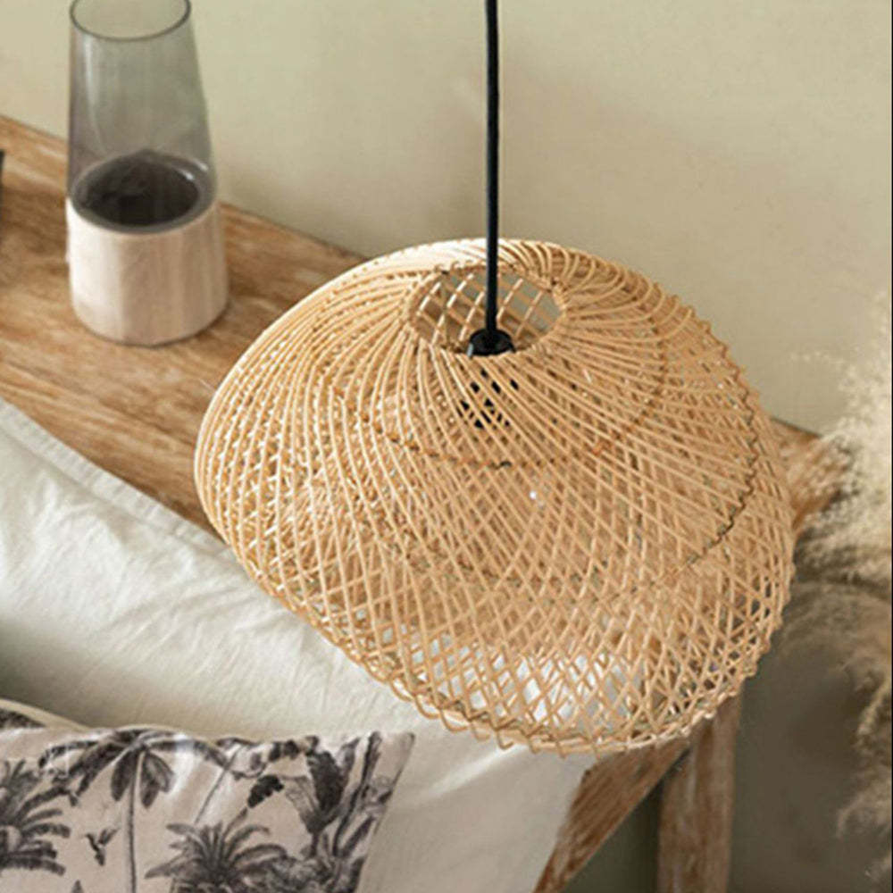 Rustic Boho Rattan Pendant Light, Living Room | Las Sola