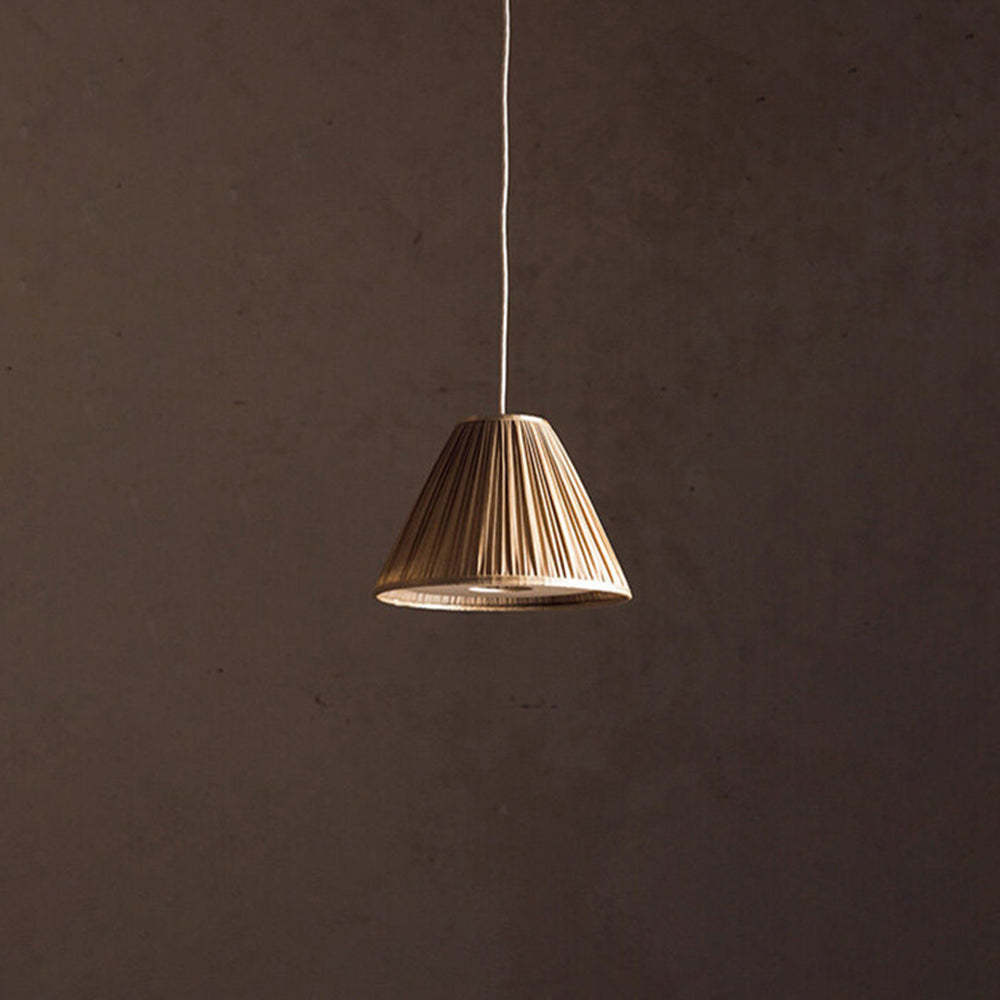 Pleated Pendant Light Wabi Sabi Metal/Fabric Living Room | Las Sola