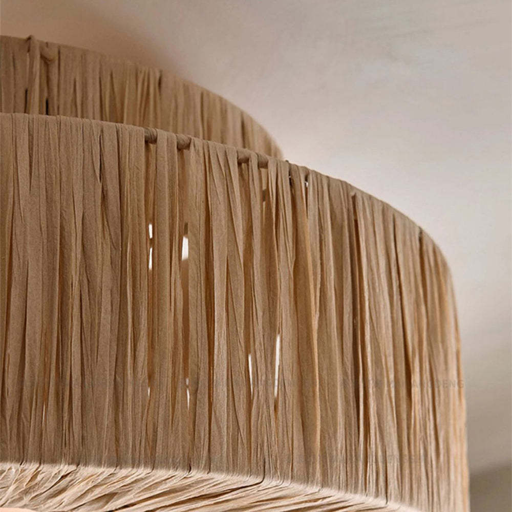 Muto Rustic Boho Rattan Pendant Light, 3 Style