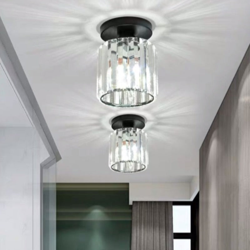 Herbert Modern Flush Mount Ceiling Light Black Gold Glass Bedroom