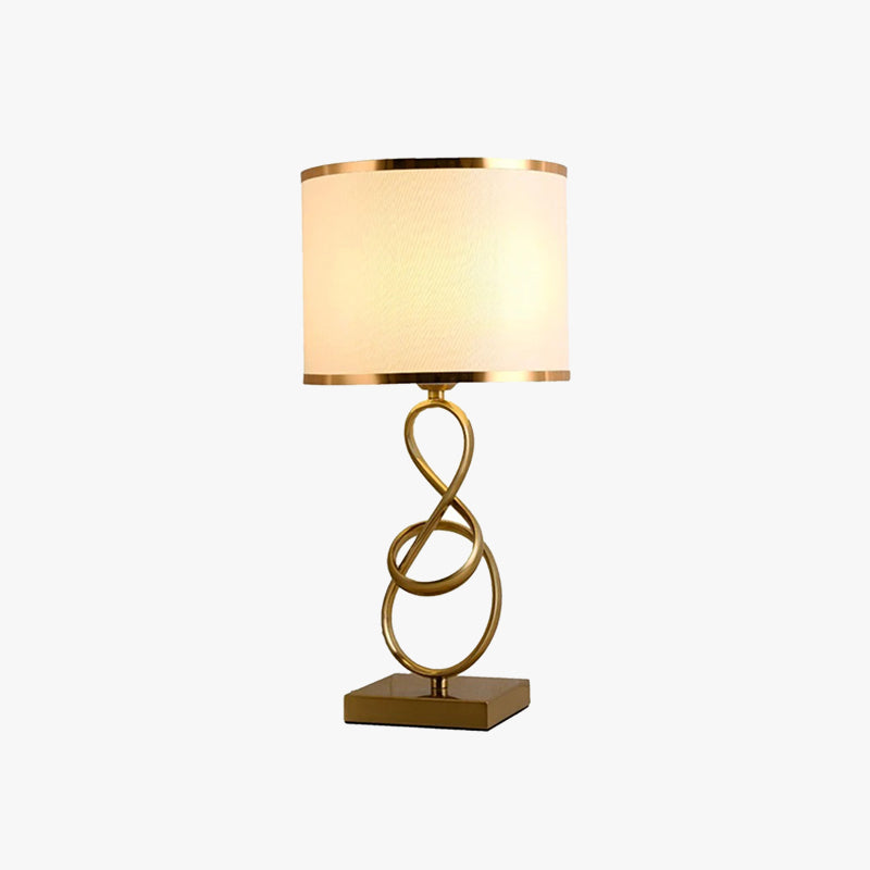 Sano Luxury Cylindrical Metal Fabric Floor Lamp