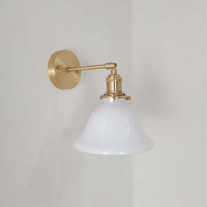 Brady Vintage Foldable Metal Wall Lamp, Green/White