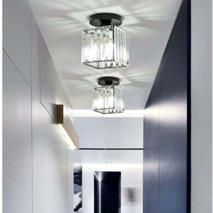 Herbert Modern Flush Mount Ceiling Light Black Gold Glass Bedroom