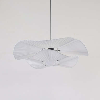 Renée Modern Nordic Cloth/Metal Shell Pendant Light, White