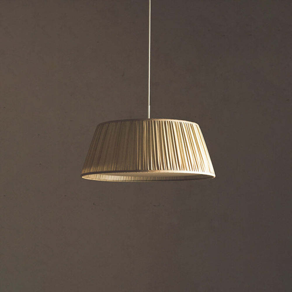 Renée Pleated Pendant Light Wabi Sabi, Metal/Fabric, Living Room
