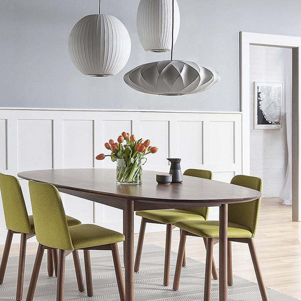 Renée Vintage Artificial White Silk Shade Single Pendant Light
