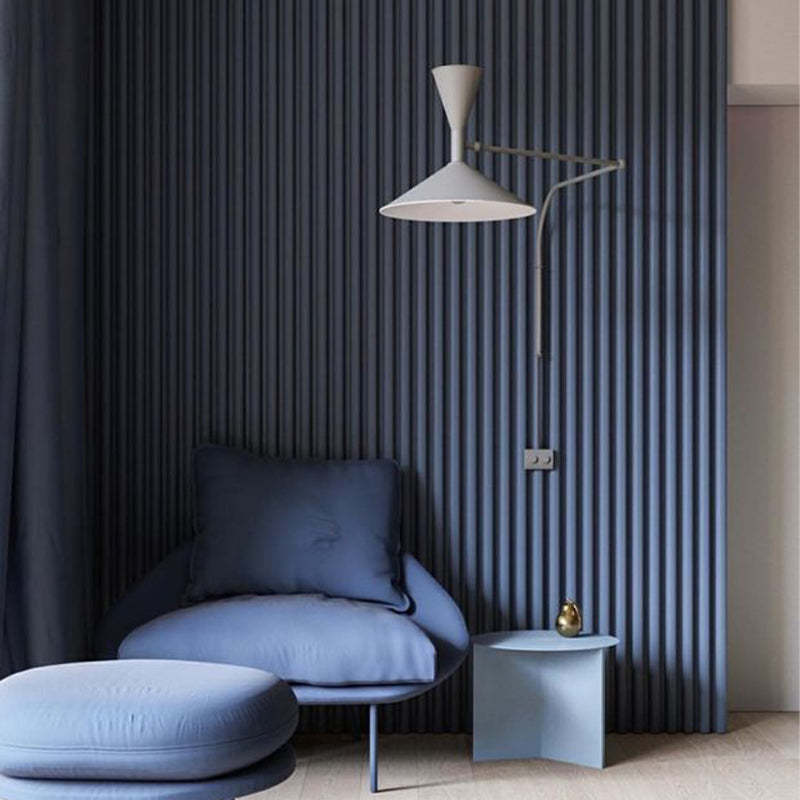 Brady Modern Metal Rotatable Wall Lamp in bedroom Brady Modern Metal Rotatable Wall Lamp,Black/White/Gray
